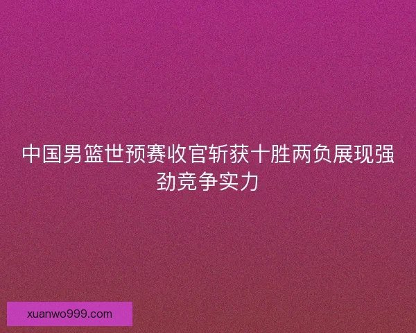 中国男篮世预赛收官斩获十胜两负展现强劲竞争实力